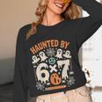 Haunted By 6x7 Math Teacher Halloween Pun Women Long Sleeve T-Shirt, novelty gifts, funny gifts Haunted By 6x7 Math Teacher Halloween Pun Women Long Sleeve T-Shirt, novelty gifts, funny gifts