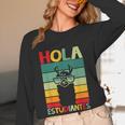 Hola Estudiantes Spanish Teacher Back To School 2025 Women Long Sleeve T-Shirt, novelty gifts, funny gifts Hola Estudiantes Spanish Teacher Back To School 2025 Women Long Sleeve T-Shirt, novelty gifts, funny gifts