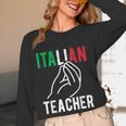 Italian Teacher Italy Italia Back To School First Day Women Long Sleeve T-Shirt, novelty gifts, funny gifts Italian Teacher Italy Italia Back To School First Day Women Long Sleeve T-Shirt, novelty gifts, funny gifts