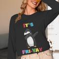 It's Fri-Yay Dabbing Penguin Friday Weekend Teacher Student Women Long Sleeve T-Shirt, novelty gifts, funny gifts