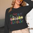 It's Ok To Be Different Apple Teacher Autism Awareness Women Long Sleeve T-Shirt, novelty gifts, funny gifts