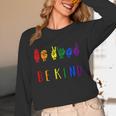 Be Kind Pride Sign Language Rainbow Teachers Interpreter ASL Women Long Sleeve T-Shirt, novelty gifts, funny gifts Be Kind Pride Sign Language Rainbow Teachers Interpreter ASL Women Long Sleeve T-Shirt, novelty gifts, funny gifts
