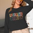 Kinder Crew Kindergarten Teacher First 1st Day Of School Women Long Sleeve T-Shirt, novelty gifts, funny gifts Kinder Crew Kindergarten Teacher First 1st Day Of School Women Long Sleeve T-Shirt, novelty gifts, funny gifts