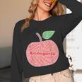 Kindergarten Apple Word Art For Teachers & Students Women Long Sleeve T-Shirt, novelty gifts, funny gifts