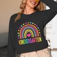 Kindergarten Rainbow Girls Boys Teacher Team Kinder Squad Women Long Sleeve T-Shirt, novelty gifts, funny gifts