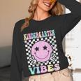 Kindergarten Vibes First Day Of School Kindergarten Teacher Women Long Sleeve T-Shirt, novelty gifts, funny gifts Kindergarten Vibes First Day Of School Kindergarten Teacher Women Long Sleeve T-Shirt, novelty gifts, funny gifts