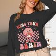 Kiss Your Brain Valentines Test Day Teacher Squad Kids Women Long Sleeve T-Shirt, novelty gifts, funny gifts