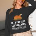Let's Eat Kids Grammar For Thanksgiving Teacher Women Long Sleeve T-Shirt, novelty gifts, funny gifts