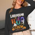 Librarian Boo Crew Teacher Student Halloween Costume Women Long Sleeve T-Shirt, novelty gifts, funny gifts Librarian Boo Crew Teacher Student Halloween Costume Women Long Sleeve T-Shirt, novelty gifts, funny gifts