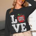LOVE Kindergarten Teacher Student School Apple Women Long Sleeve T-Shirt, novelty gifts, funny gifts LOVE Kindergarten Teacher Student School Apple Women Long Sleeve T-Shirt, novelty gifts, funny gifts