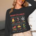 Merry Syllables Teacher Christmas Educational Kids Women Long Sleeve T-Shirt, novelty gifts, funny gifts Merry Syllables Teacher Christmas Educational Kids Women Long Sleeve T-Shirt, novelty gifts, funny gifts