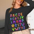 Monster ABC Cute Alphabet Halloween Teacher Costume Kids Women Long Sleeve T-Shirt, novelty gifts, funny gifts Monster ABC Cute Alphabet Halloween Teacher Costume Kids Women Long Sleeve T-Shirt, novelty gifts, funny gifts