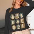 Music Teacher Orchestra Spooky Halloween Ghost Band Women Long Sleeve T-Shirt, novelty gifts, funny gifts