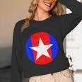 Nerdy Captain Sweatpants Retro Comic Book Fan Teacher Women Long Sleeve T-Shirt, novelty gifts, funny gifts