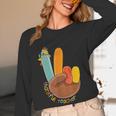 One Thankful Teacher Thanksgiving Turkey Peace Hand Sign Women Long Sleeve T-Shirt, novelty gifts, funny gifts One Thankful Teacher Thanksgiving Turkey Peace Hand Sign Women Long Sleeve T-Shirt, novelty gifts, funny gifts