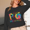P Is For Preschool Tie Dye Back To School Teacher Men Women Girls Kids Women Long Sleeve T-Shirt, novelty gifts, funny gifts