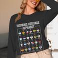Hispanic Flags Alphabet Hearts Latin Heritage For Teacher Women Long Sleeve T-Shirt, novelty gifts, funny gifts Hispanic Flags Alphabet Hearts Latin Heritage For Teacher Women Long Sleeve T-Shirt, novelty gifts, funny gifts
