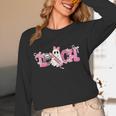 Pink Ghost Teach Halloween Teacher In Spooky Season Women Long Sleeve T-Shirt, novelty gifts, funny gifts Pink Ghost Teach Halloween Teacher In Spooky Season Women Long Sleeve T-Shirt, novelty gifts, funny gifts