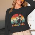 Preschool Panda Back To School Teacher Student Women Long Sleeve T-Shirt, novelty gifts, funny gifts