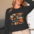 Pumpkin Spice Autumn Leaves IEPS Sped Teacher Fall Women Long Sleeve T-Shirt, novelty gifts, funny gifts