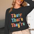 There Their They'Re English Class Grammar Joke Teacher Women Long Sleeve T-Shirt, novelty gifts, funny gifts