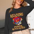 Reading Super Power Activated Superhero Teacher Or Student Men Women Girls Kids Women Long Sleeve T-Shirt, novelty gifts, funny gifts