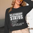 Relationship Status Taken By Super Hot Teacher Women Long Sleeve T-Shirt, novelty gifts, funny gifts