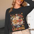 Retro Fall In Love With Learning Pumpkin Leaf Teacher Autumn Women Long Sleeve T-Shirt, novelty gifts, funny gifts Retro Fall In Love With Learning Pumpkin Leaf Teacher Autumn Women Long Sleeve T-Shirt, novelty gifts, funny gifts