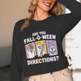 Retro Are You Fall O Ween Directions Teacher Halloween Ghost Women Long Sleeve T-Shirt, novelty gifts, funny gifts