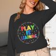 Retro Play Is Learning Teacher Back To School Women Long Sleeve T-Shirt, novelty gifts, funny gifts