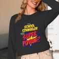 School Counselor Teacher Superhero Superpower Comic Book Women Long Sleeve T-Shirt, novelty gifts, funny gifts School Counselor Teacher Superhero Superpower Comic Book Women Long Sleeve T-Shirt, novelty gifts, funny gifts