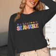 Se Amable Be Kind In Spanish Groovy Teacher Flowers Women Long Sleeve T-Shirt, novelty gifts, funny gifts