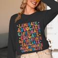 Sped Caffeinate Advocate Laminate Educate Teacher Men Women Kids Women Long Sleeve T-Shirt, novelty gifts, funny gifts
