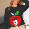 I Stand With Teachers Tshirt Women Long Sleeve T-Shirt, novelty gifts, funny gifts