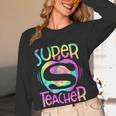 Super Teacher Back To School Apple Tie Dye First Day Women Long Sleeve T-Shirt, novelty gifts, funny gifts Super Teacher Back To School Apple Tie Dye First Day Women Long Sleeve T-Shirt, novelty gifts, funny gifts