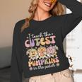 I Teach The Cutest Pumpkins In The Patch Teacher Retro Women Long Sleeve T-Shirt, novelty gifts, funny gifts I Teach The Cutest Pumpkins In The Patch Teacher Retro Women Long Sleeve T-Shirt, novelty gifts, funny gifts