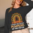 Teach Leopard Rainbow Cute Halloween Costume Teacher Women Women Long Sleeve T-Shirt, novelty gifts, funny gifts