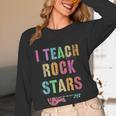 I TEACH ROCKSTARS Band Vibes Teacher Rocks My Music Teaching Women Long Sleeve T-Shirt, novelty gifts, funny gifts