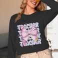 Teacher Bow Pencil Flowers Teacher Back To School Women Long Sleeve T-Shirt, novelty gifts, funny gifts Teacher Bow Pencil Flowers Teacher Back To School Women Long Sleeve T-Shirt, novelty gifts, funny gifts