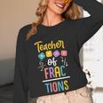 Teacher Of Fractions For Math Teacher Women Long Sleeve T-Shirt, novelty gifts, funny gifts Teacher Of Fractions For Math Teacher Women Long Sleeve T-Shirt, novelty gifts, funny gifts