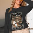 The Teacher Ghost Book Reading Books Lover Halloween Women Long Sleeve T-Shirt, novelty gifts, funny gifts