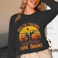 Teacher Halloween All English Teachers Love Brains Women Long Sleeve T-Shirt, novelty gifts, funny gifts