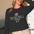 Teacher Haunted By 6-7 Halloween 6 7 Reading Book 67 Women Long Sleeve T-Shirt, novelty gifts, funny gifts