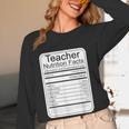 Teacher Nutrition Facts Teachers Nutritional Fact Women Long Sleeve T-Shirt, novelty gifts, funny gifts