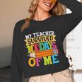 My Teacher Survived 100 Days Of Me 100th Day Of School Kids Women Long Sleeve T-Shirt, novelty gifts, funny gifts My Teacher Survived 100 Days Of Me 100th Day Of School Kids Women Long Sleeve T-Shirt, novelty gifts, funny gifts