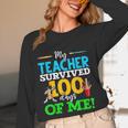 My Teacher Survived 100 Days Of Me Dab 100 Days Of School For Men Women Kids Women Long Sleeve T-Shirt, novelty gifts, funny gifts My Teacher Survived 100 Days Of Me Dab 100 Days Of School For Men Women Kids Women Long Sleeve T-Shirt, novelty gifts, funny gifts