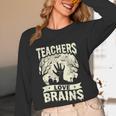 Teachers Love Brains Halloween Costume Boo Trick Teach Women Long Sleeve T-Shirt, novelty gifts, funny gifts Teachers Love Brains Halloween Costume Boo Trick Teach Women Long Sleeve T-Shirt, novelty gifts, funny gifts