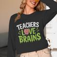 Teachers Love Brains Halloween Teacher Zombie Women Long Sleeve T-Shirt, novelty gifts, funny gifts Teachers Love Brains Halloween Teacher Zombie Women Long Sleeve T-Shirt, novelty gifts, funny gifts