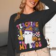 Teaching My Boos Ghost Teacher Cute Pencil Halloween Teacher Women Long Sleeve T-Shirt, novelty gifts, funny gifts Teaching My Boos Ghost Teacher Cute Pencil Halloween Teacher Women Long Sleeve T-Shirt, novelty gifts, funny gifts
