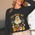 Teaching My Pre-K Boos Crew Teachers Halloween Ghost Women Long Sleeve T-Shirt, novelty gifts, funny gifts